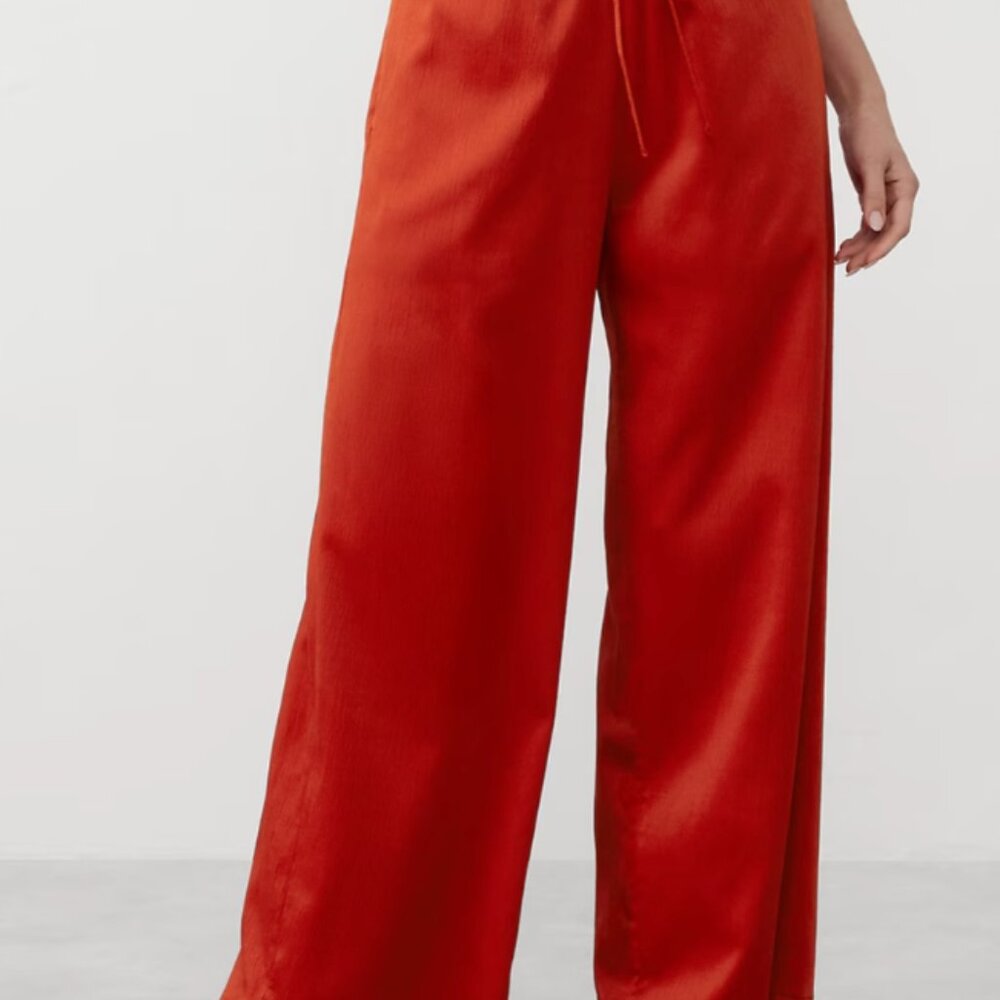 NWT Banana Republic Red Wide Leg Pants